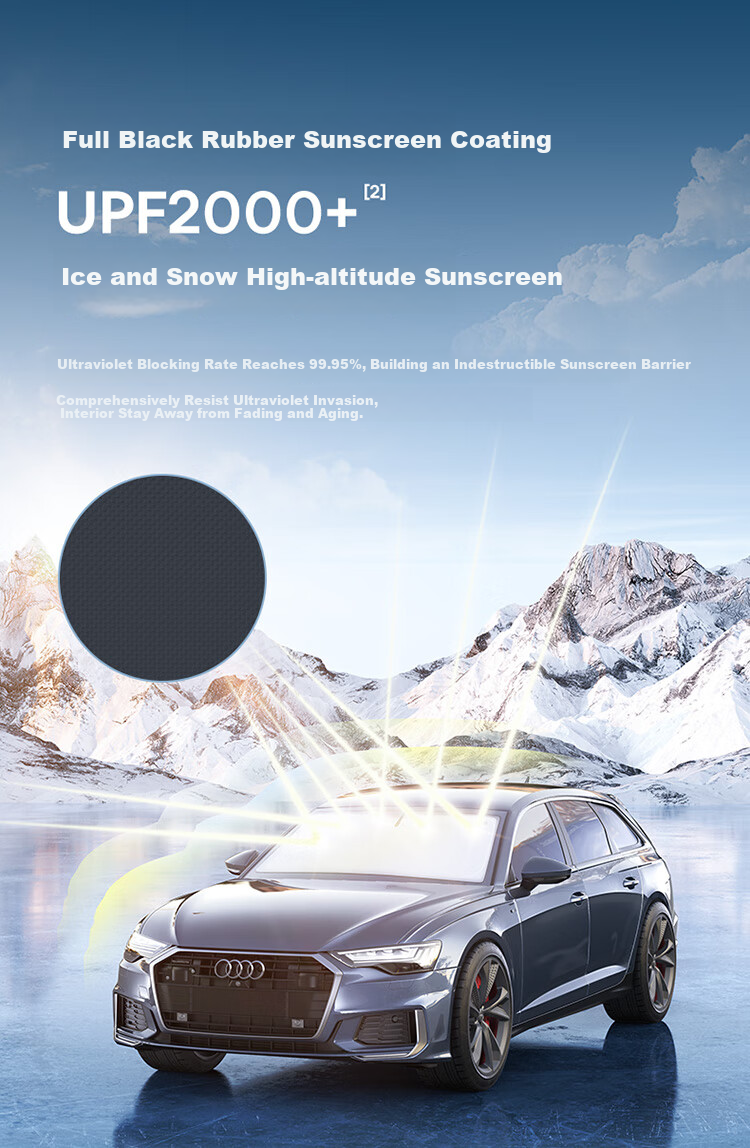Baseus Car Sunshade, Front Windshield Sun Visor, Interior Heat Insulation Sunshade, Double-Layer Heat Insulation Cover 4
