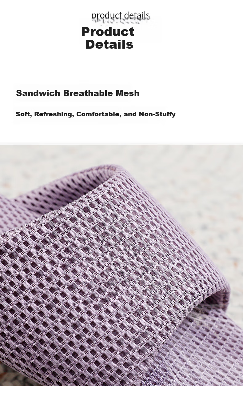 Hengyuanxiang Breathable Mesh Sandals for Couples with Cowhide Soles, Non-Slip Open-Toe Home Slippers for Men And Women, Summer, White, Size 40-41 9