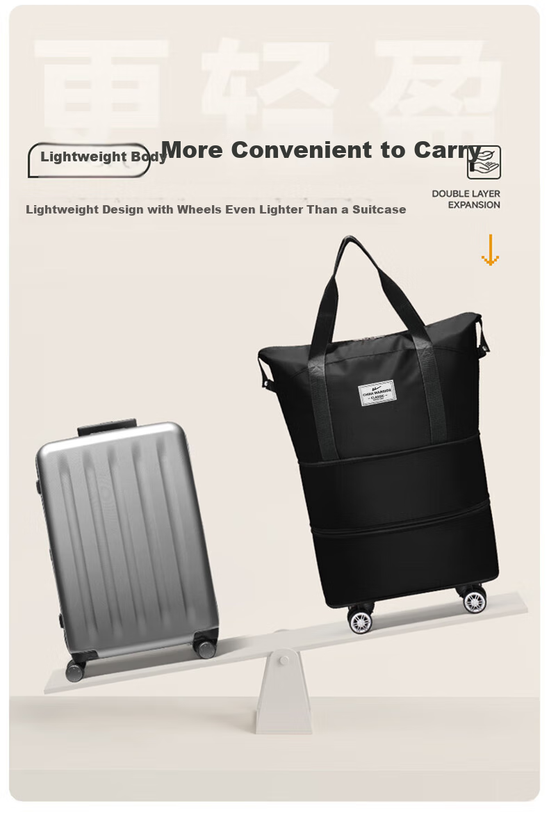 Huili Travel Bag, Large Capacity Luggage Bag for Men And Women, Lightweight Detachable Design with Universal Wheels, Expandable with Wheels, Portable And Carry-On Approved 8
