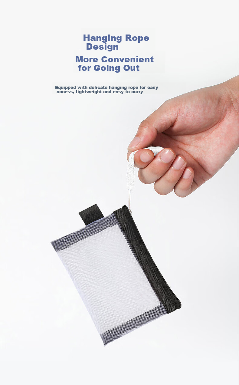 Chaojijiapin Card Storage Bag, Bank Card And Bus Pass Coin Purse, Mesh Transparent ID Card Protective Bag, Zipper Pouch 6