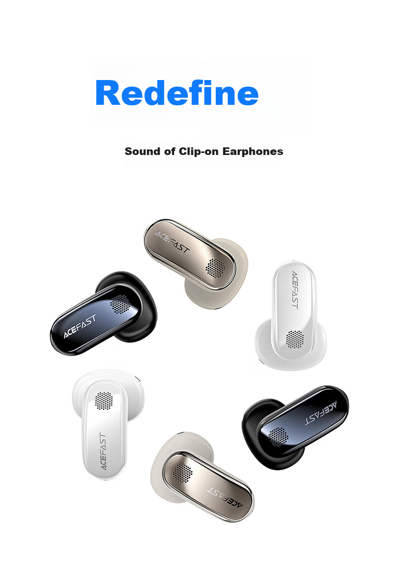 ACEFAST [Subsidies] Jisu Juoyin Open-Ear Clip-On Bluetooth Headphones, 2026 New Air-Bone Conduction Concept, Call Noise Reduction, Sports Running Earphones, Wireless Non-I 8