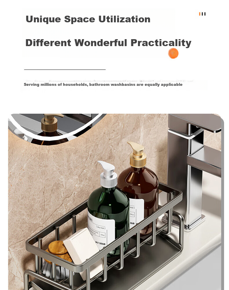 Century Zhenghe Kitchen Faucet Storage Rack Sink Draining Rack Multifunctional Cloth Storage Rack 10