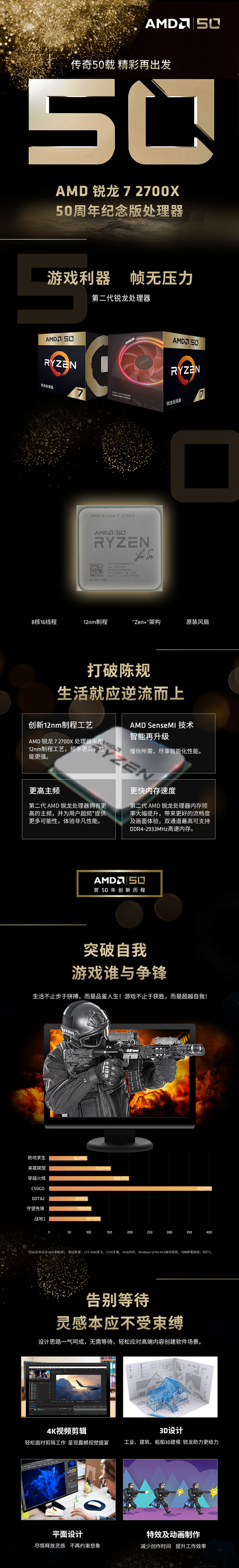 AMD Ryzen 7 2700X纪念版