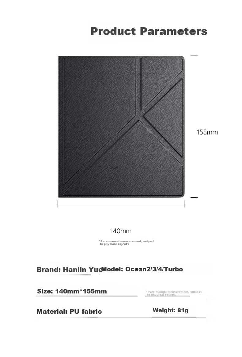 Hanlinyue Compatible Magnetic Folding Stand for Palm Reader Light3 Turbo Neo2, E-Book Protective Case with Wake-Up Function, Black Butto 5
