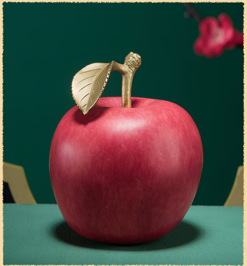 Master Tong "Auspicious Apple" Living Room Peace Apple Copper Ornament Home Decoration Craftsmanship 8