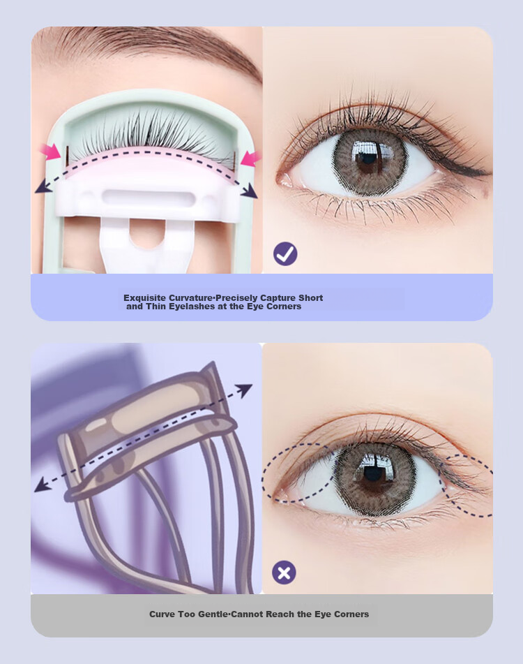 Meifuyu Electric Eyelash Curler, Heated Lash Curler, Long-Lasting Shaping, Rechargeable Model MF8257 4