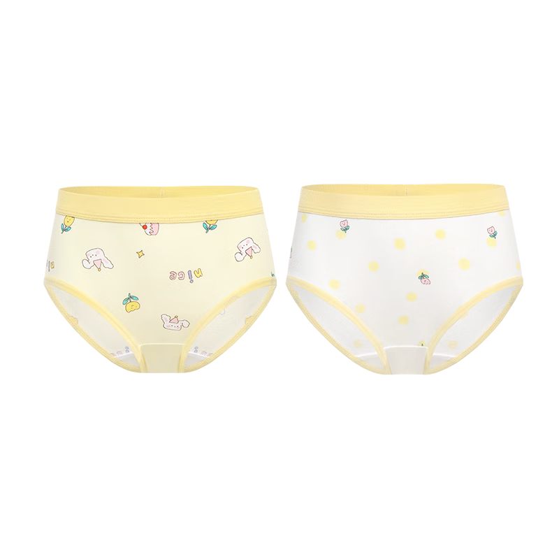 PurCotton Children's Girls' Cotton Briefs Baby Cotton Underwear Cake + Small Flower 130cm