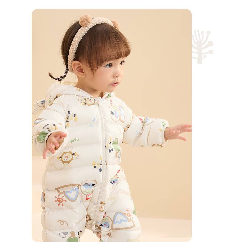 BALABALA Baby Down Jacket Infant Lightweight One-piece Romper Bodysuit Toddler Winter Clothes Boys Girls Cute Cartoon 21