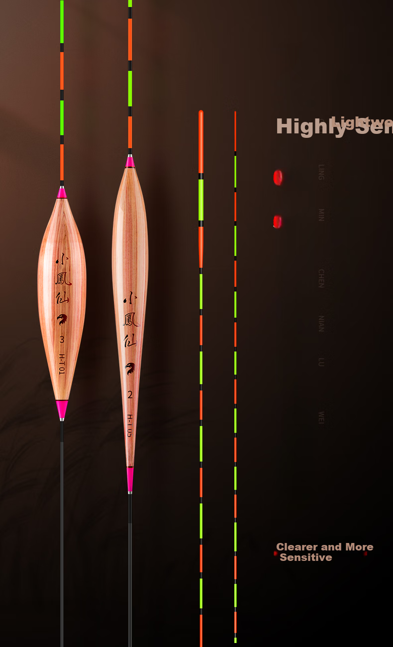 Xiaofengxian Reed Float, Longyuan H-LY Fishing Float, Highly Sensitive, Smooth Mouth, Eye-Catching, Thickened Buoy, for Near-Sighted Anglers, Crucian Carp Float 1