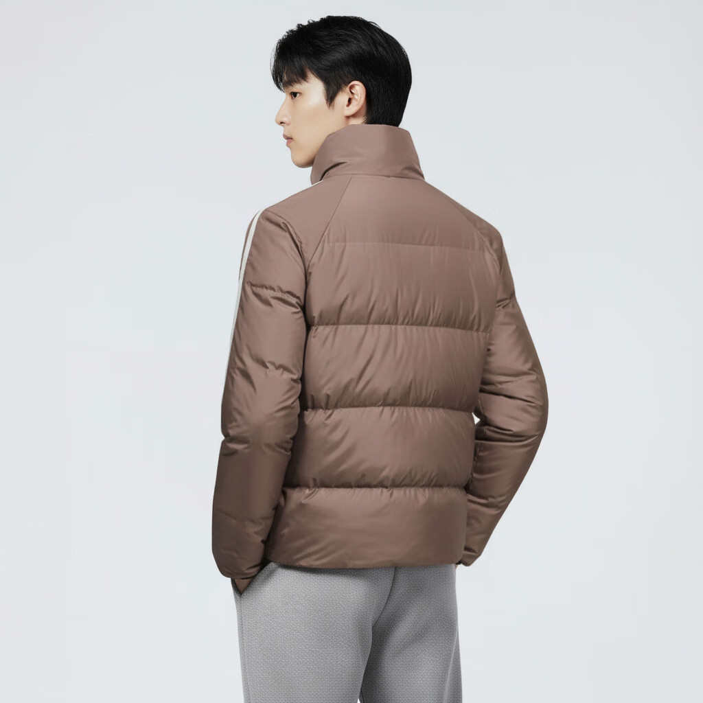Adidas Men's Sports Style Series 3S LW D JKT Short Down Jacket KC2488 Dark Brown M 2