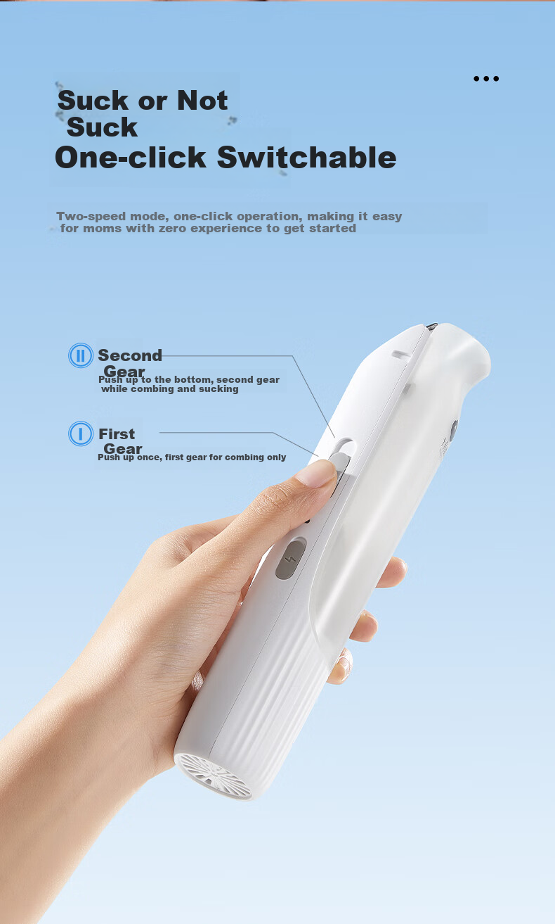 Shiyuejiejing Automatic Hair-Removing Baby Hair Clipper, Children's Hair Trimmer, Waterproof Low-Noise Quiet Hair Cutter Electric Shaver 12