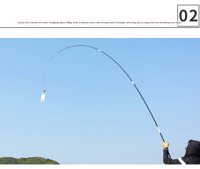 Feimiao Yulong Lure Rod, 5.4 Meters Long, Ultra-Light And Ultra-Hard Carbon Fiber Fishing Rod, 28-Section Telescopic Rod for Carp And Crucian Carp, Fishing Tackle 14