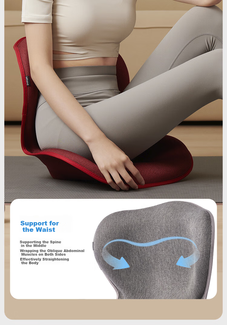 Leban Petal Lumbar Support Cushion, Office Chair Backrest, Buttocks Shaping Seat for Home Use, Classical Gray 9