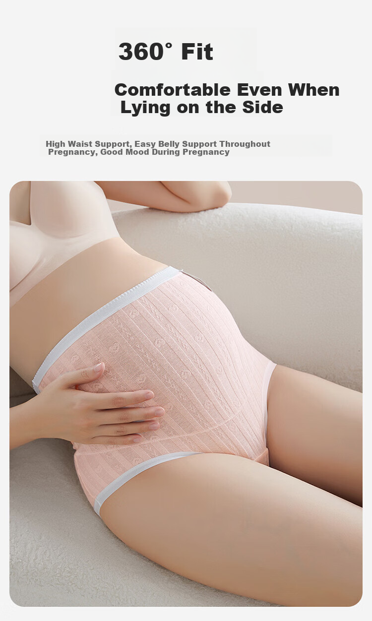 Aibaoshi Maternity Underwear, Pure Cotton, High-Waisted, Plus Size, Women's Panties, Antibacterial Crotch, XL Size, 3-Pack, M631 5