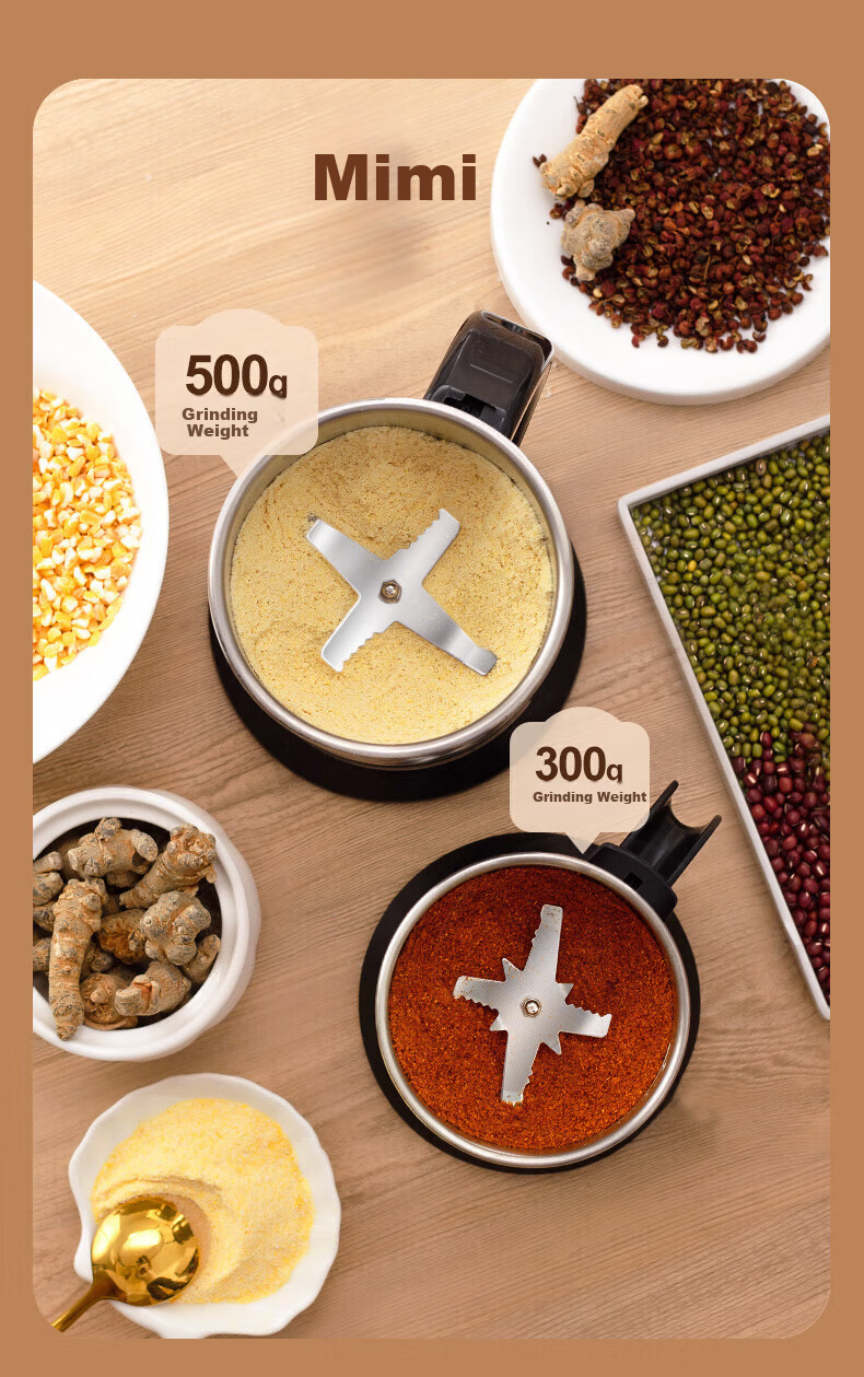 Momi Premium Powder Grinder Ultra-Fine Milling Machine Herbal Medicine Pulverizer Grain Grinder Small Household Blender 3