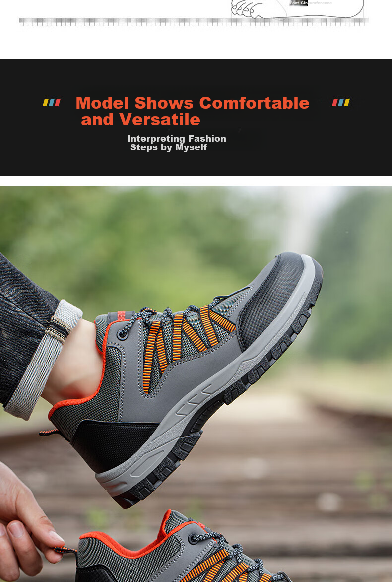 LAOGUANJIA Men's Safety Shoes with Steel Toe Cap, Puncture-Resistant, Breathable, Protective Work Shoes for Electricians, Insulated And Wear-Resistant Hiking Boots 508 37 12