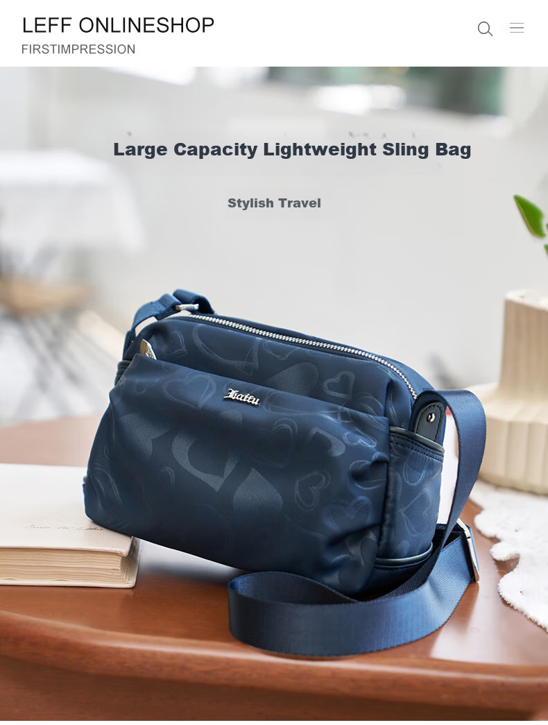 Laifu Shoulder Bag, Large Capacity Pillow Bag, Middle-Aged Women's Canvas Heart-Shaped Crossbody Bag, Birthday Gift 2