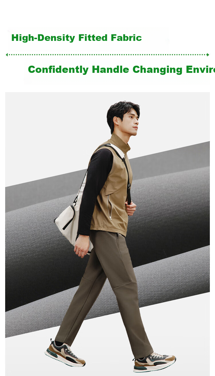 JD Jingzao Water-Resistant Sports Pants 25 Autumn Winter New Straight Outdoor Durable Running Casual Thick Fleece Gray 3XL 5