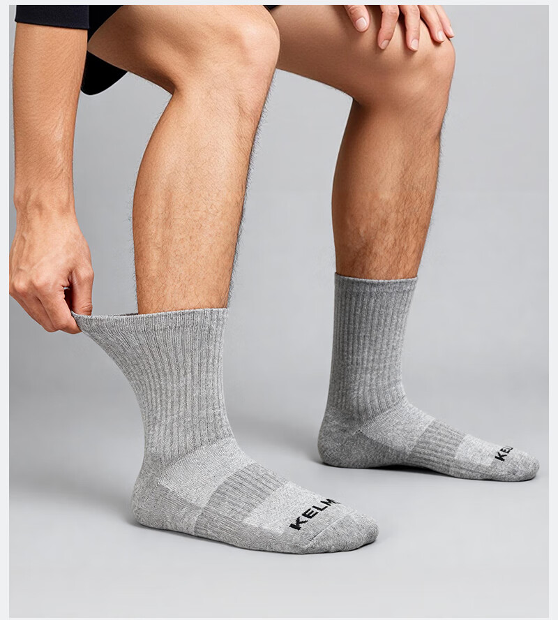 KELME Sports Socks [6 Pairs] Long Socks Spring Summer Basketball Badminton Running Sweat-Absorbing Odor-Resistant Casual Socks 6