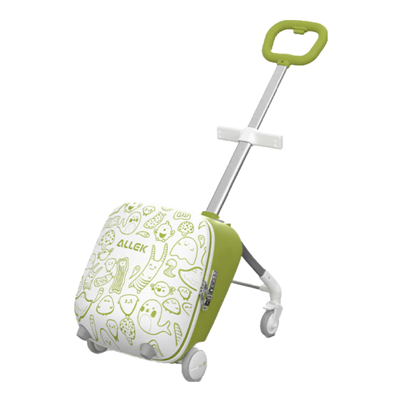 ALLEK Kids Ride-On Luggage Large Capacity Travel Suitcase for Boys and Girls Toddler Trolley Bag