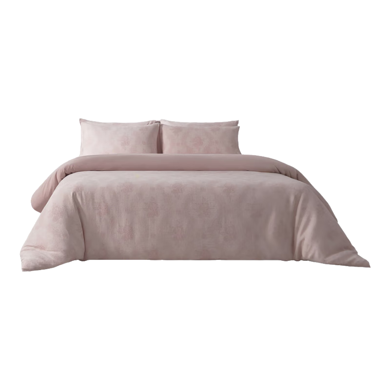 JIEBO 60-Piece Pure Cotton Bedding Set, All-Cotton Brushed Four-Piece Set, Class A Long-Staple Cotton High-End Luxury Fitted Sheet Style for 1.8m Bed, Duvet Cover 200×230cm