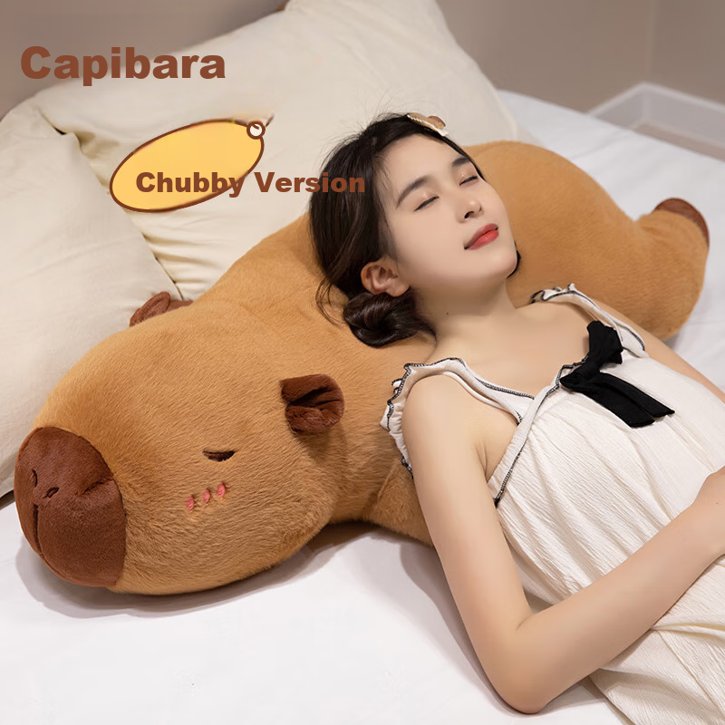 Beishangxing Capybara Plush Pillow Toy, Large Stuffed Animal Doll for Boys And Girls, Sleeping Long Body Pillow, Birthday Gift for Girls