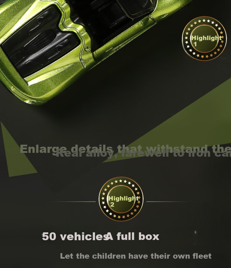 Kaikaxi 50 Alloy Car Models, Realistic Racing Cars, Collectible Toys for Children, Birthday Gift for Boys 2
