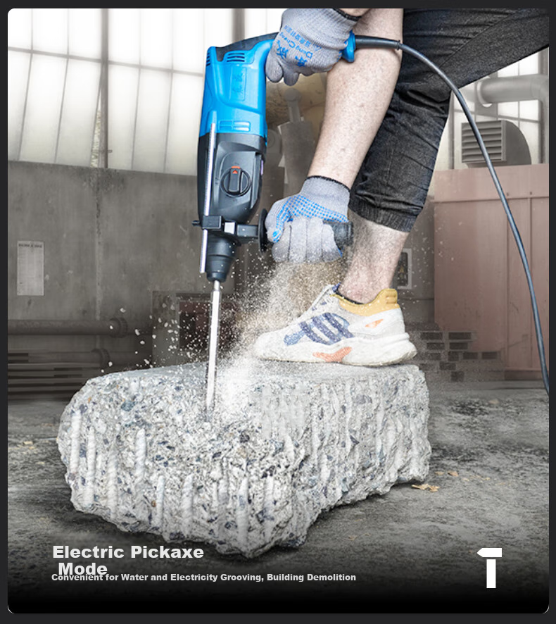 Dongcheng Light Electric Hammer WZC800-26, Impact Drill, Electric Drill, Multi-Functional Three-In Power Tool, Concrete 5