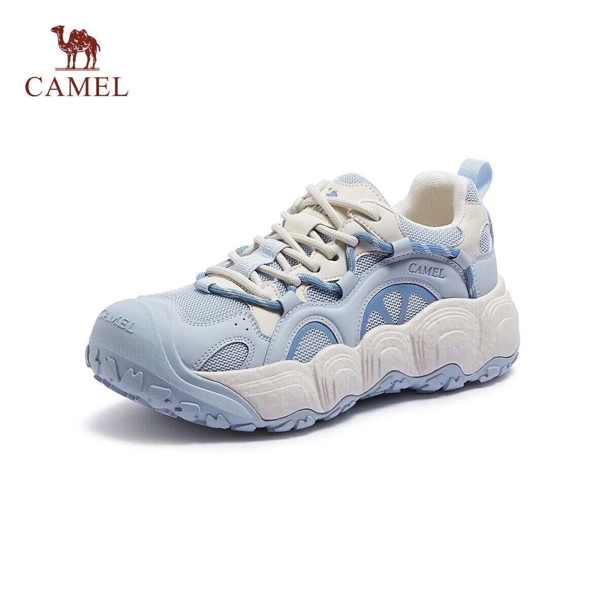 CAMEL [Dilireba's Same Style] Neng Meng Chou Meng Women's Sneakers Casual Sports Shoes L25A202062 Beige/blue 39