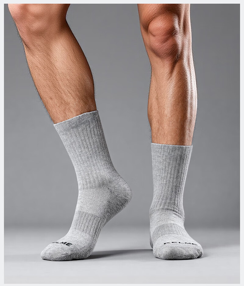 KELME Basketball Socks (6 Pairs) Autumn Winter Warm Long Sports Running Badminton Terry Bottom Anti-Odor Antibacterial Socks 4