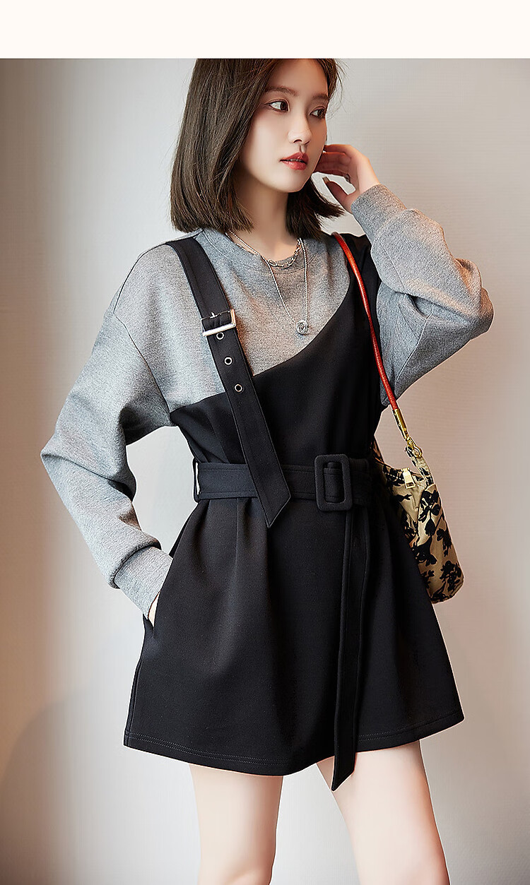 Dme Modern Colorblock Sweatshirt Autumn Crewneck Casual Long Sleeve Straight Sweatshirt for Women 8