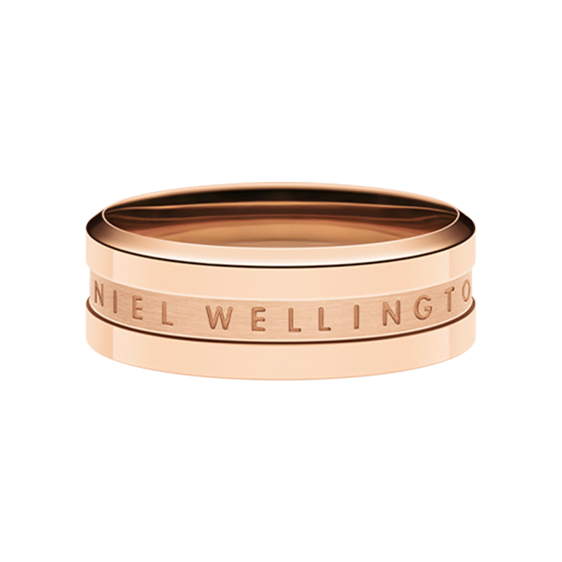 DanielWellington DW Ring for Men, Elegant Couple Rings Rose Gold Size 68 DW098 Birthday Gift for Me