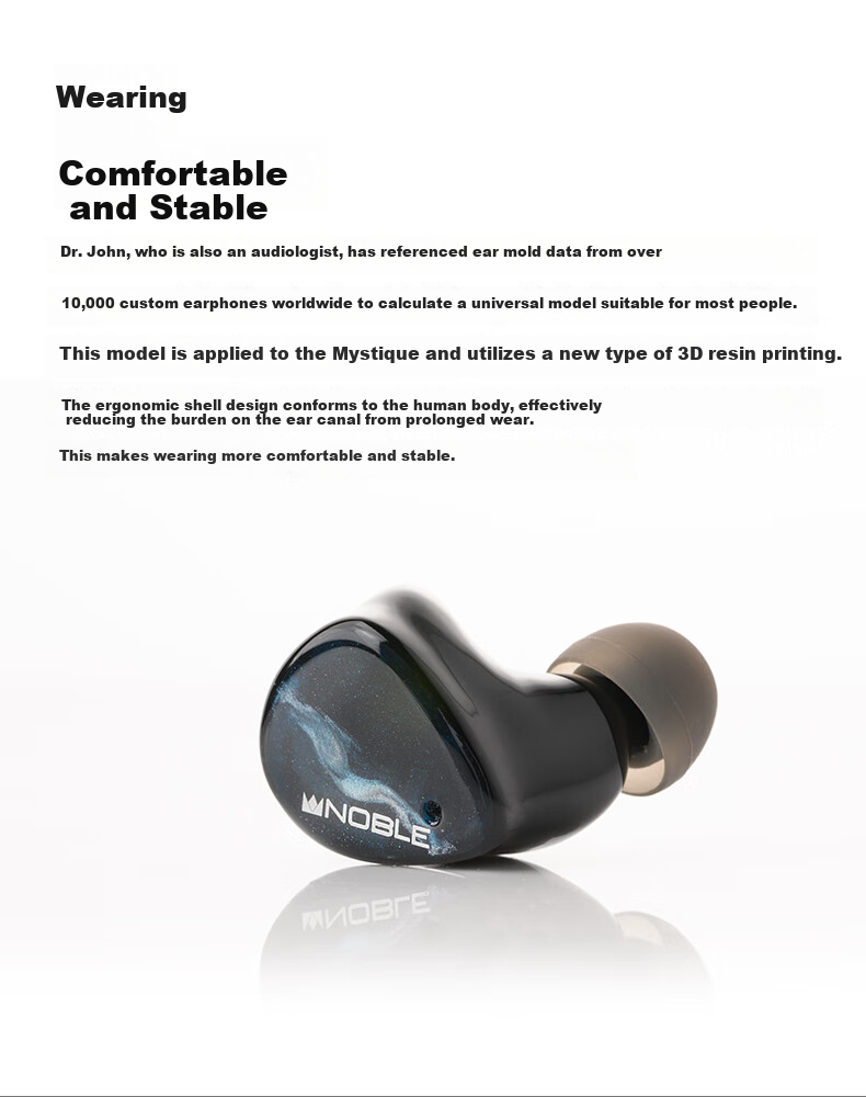 Nuodaiyinxiang /Noble Fokus Prestige True Wireless Bluetooth Earphones, Audiophile-Grade Hybrid Circuitry Unit with Long Battery Life, Bluetooth 5.2, In-Ear Headphones, Black 3