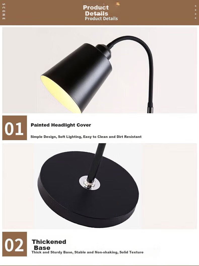 Bolanger Floor Lamp, Study Eye Protection Desk Lamp, Creative Living Room Lamp, Modern Minimalist Bedroom Bedside Lamp, Popular Study Room Standing Lamp Fixture 16