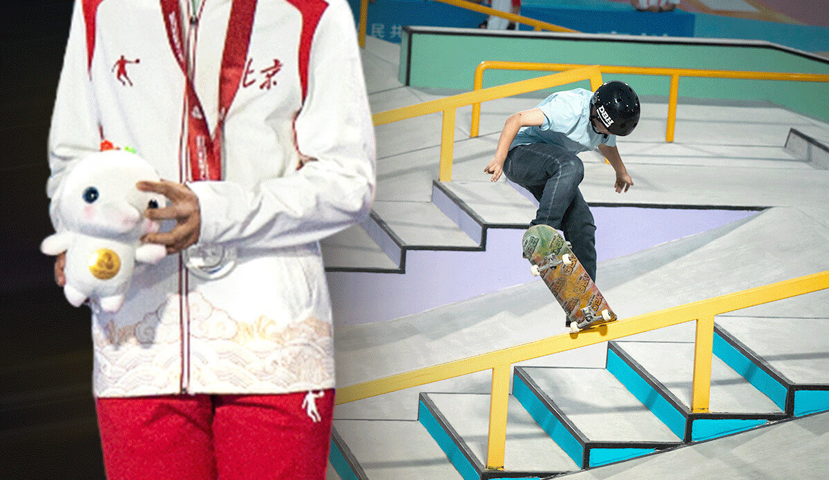 DBH Dream Advanced Professional Double Kick Skateboard for Adults and Children Beginners DBH Holographic 22