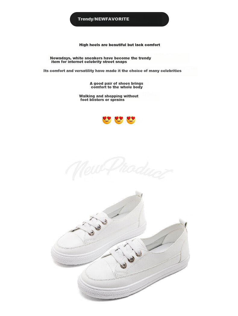 Huili Women's Shoes Spring And Summer White Sneakers Versatile Casual Flat Shoes Slip-On Breathable Soft-Soled Shoes White Size 36 2