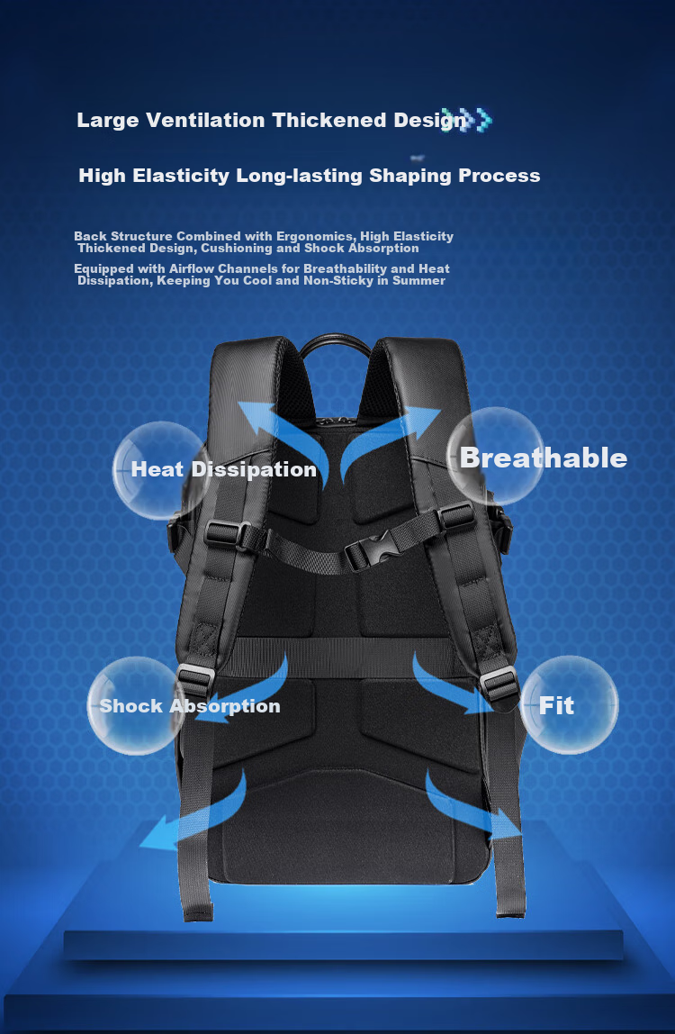 JD Original Black Knight New Model 2026 Simple Sports Backpack, Large Capacity Commuter Business Training Laptop Bag, Adult Men's Bag 7