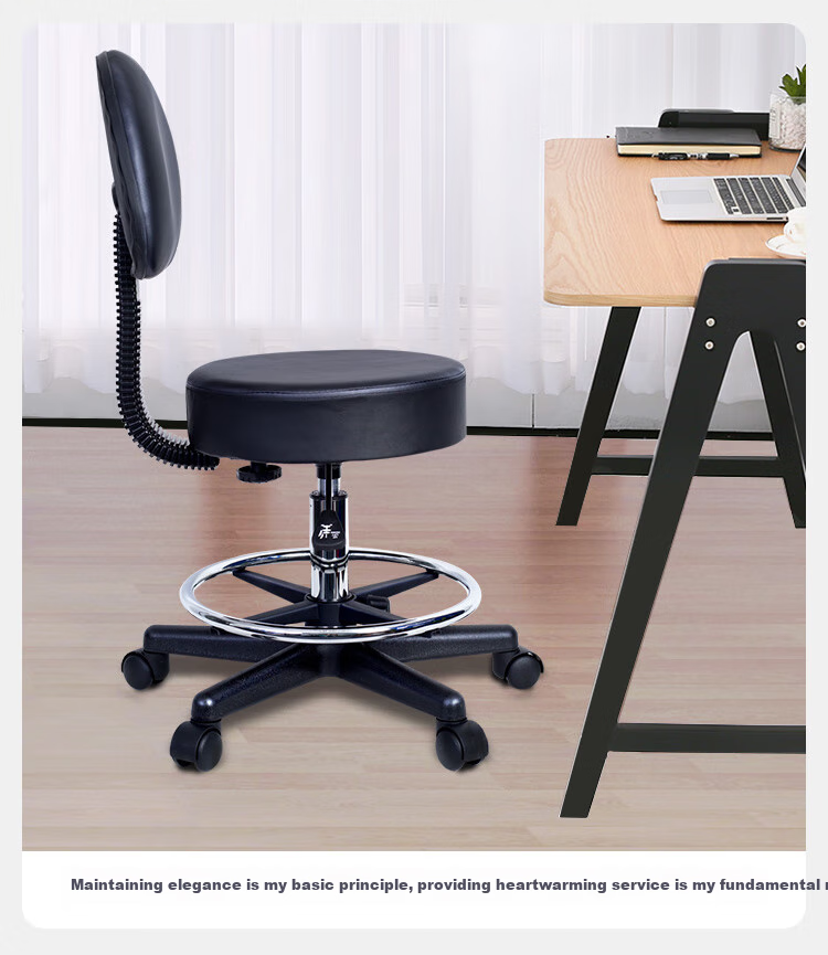 CLORIS Adjustable Swivel Bar Stool with Wheels for Beauty Salon, Kitchen, Laboratory, Home And Pub Use H201 28
