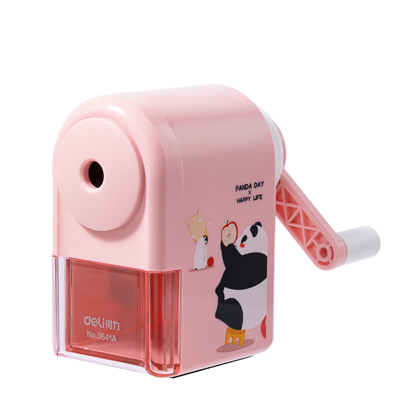Deli Panda Automatic Pencil Sharpener, Student Hand-Cranked Rotary Pencil Sharpener/cartoon Pencil Sharpener, Exam Stationery Children's Birthday Graduation Gift for Boys And Girls