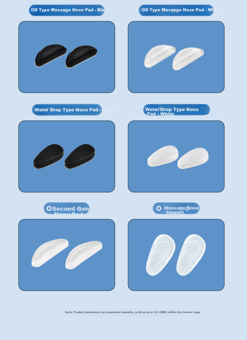Ouna Eyeglass Nose Pads, Silicone Anti-Slip Pressure Relief Pads, High Nose Pads for Glasses Accessories, Butterfly-Shaped - Transparent, 4 Pairs 5