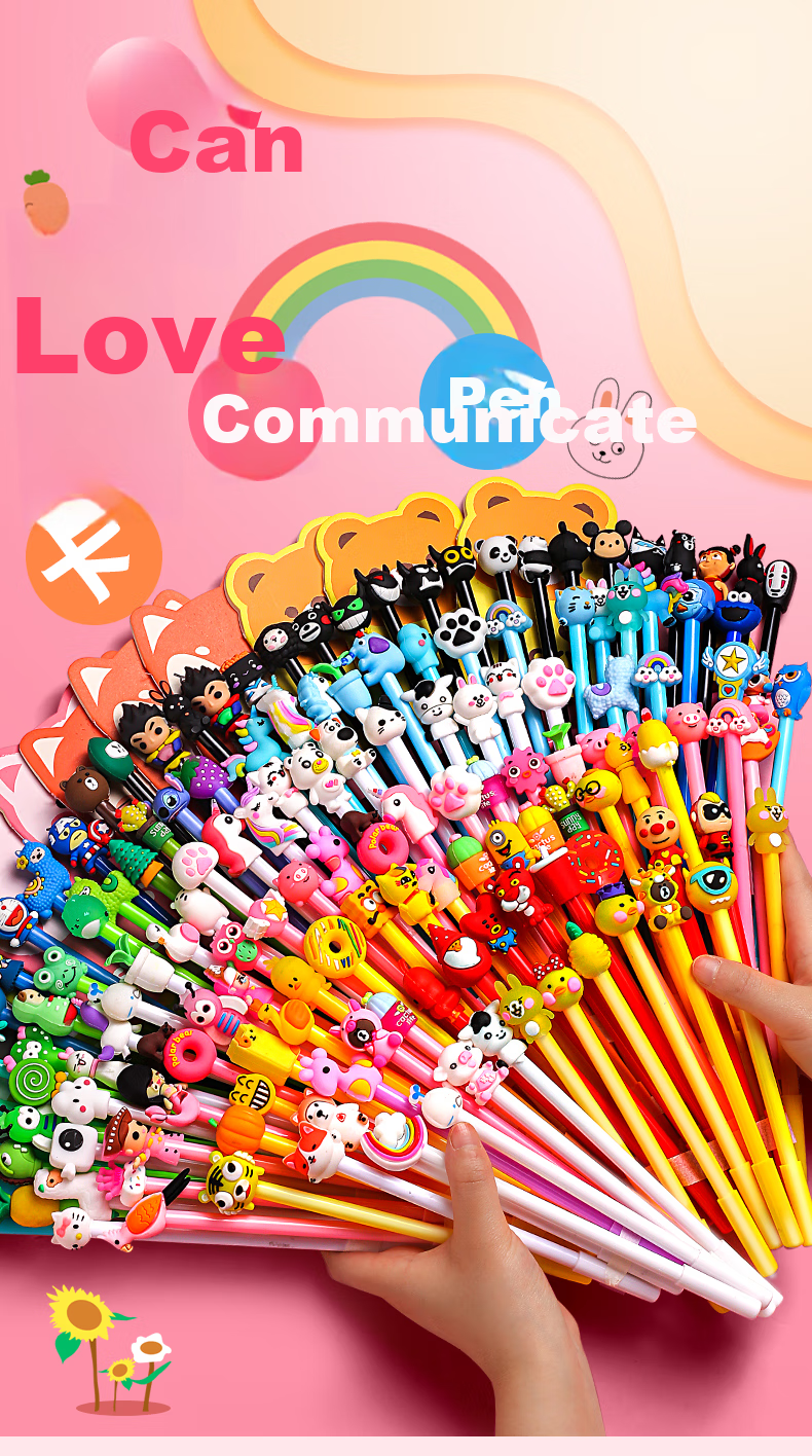 Jinzhi 20 Cartoon Gel Pens, 0.5mm, Student Prizes, Blind Box Pens, Rewards for Middle And High School Students, Stationery Supplies, Graduation Gifts, Birthday Presents, Cute Creative Water-Based Pens 1