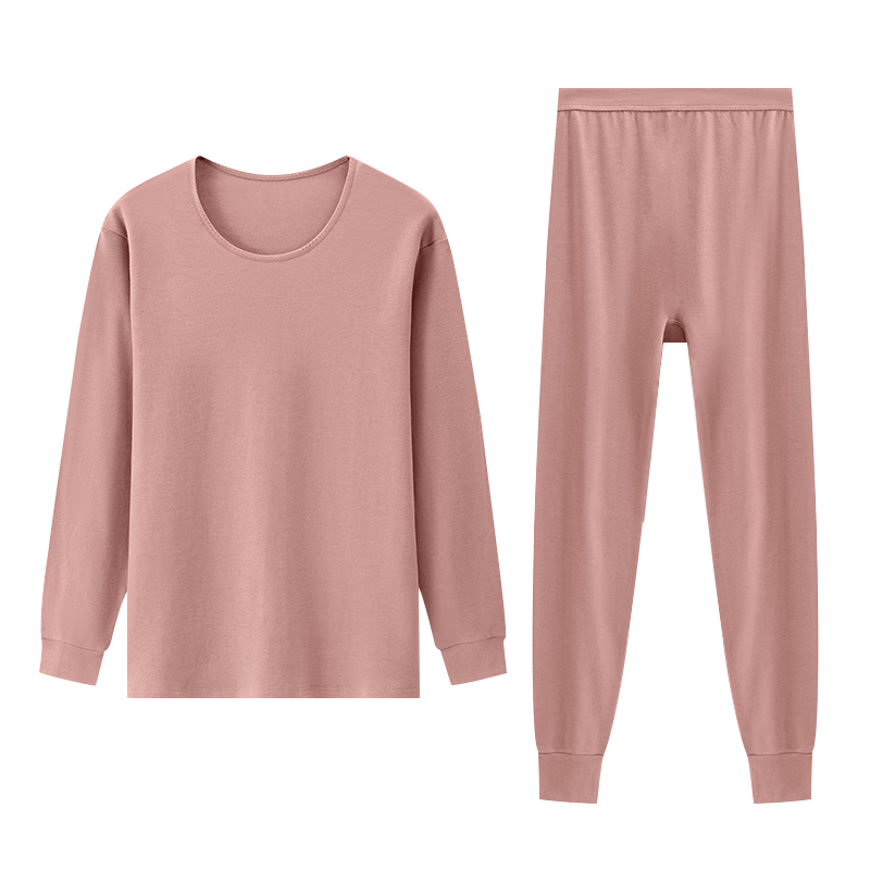 LangSha Women's Pure Cotton Thin Thermal Underwear Set, Antibacterial And Anti-Mite, Middle-Aged And Elderly Warm Inner Wear