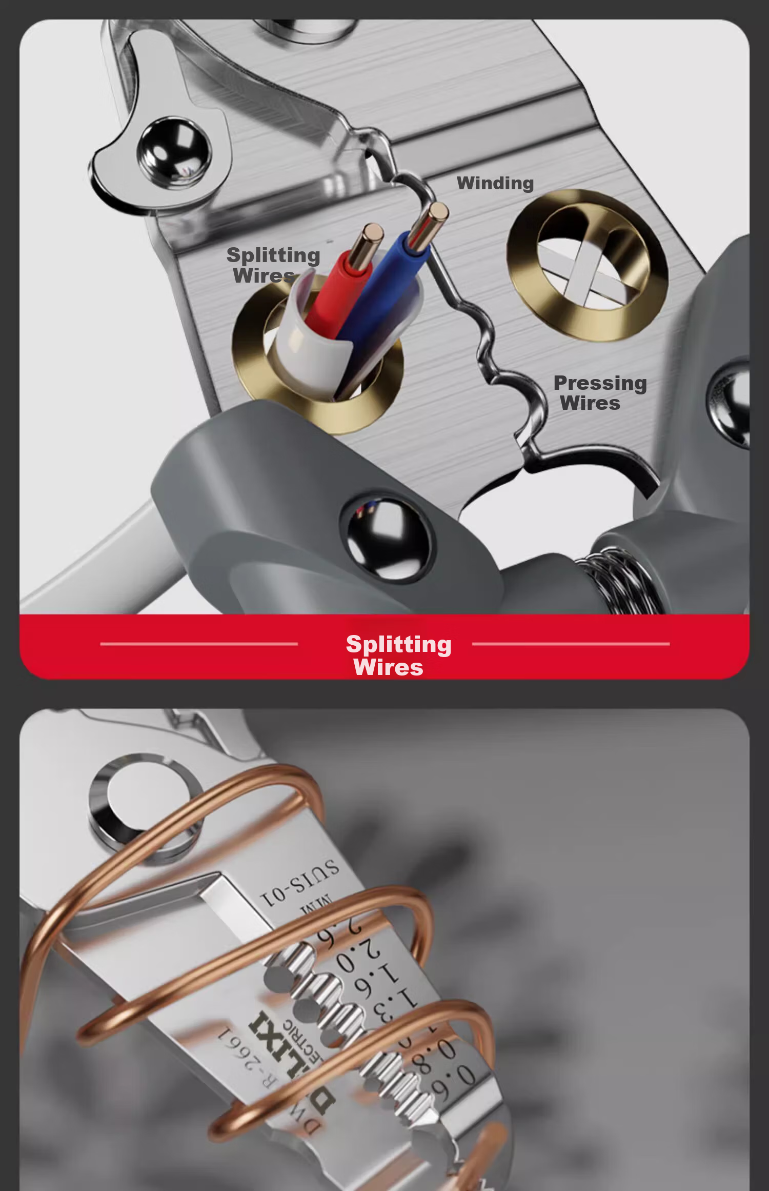 DELIXI Wire Stripping Pliers, Electrician's Specialized Wire Cutter, Multifunctional Stripping Pliers, Handheld Multi-Function Wire Separator And Crimping Pliers 9