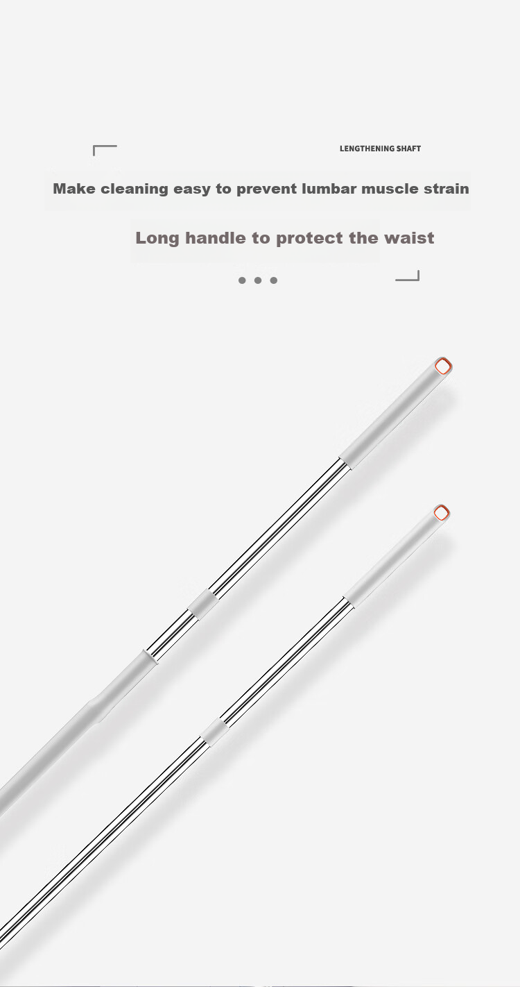 Grace Flat Mop, 42cm, 2 Mop Pads Included, Aluminum Surface, Durable, Easy-Clean, Absorbent, for Home Use, All-In Large Mop Head 8