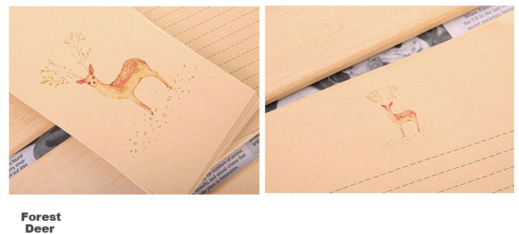 Shiluode Envelope And Letter Set, Birthday Gift, Vintage Fresh Love Letter Stationery, Simple Artistic 10 Envelopes And 10 Sheets of Paper 12