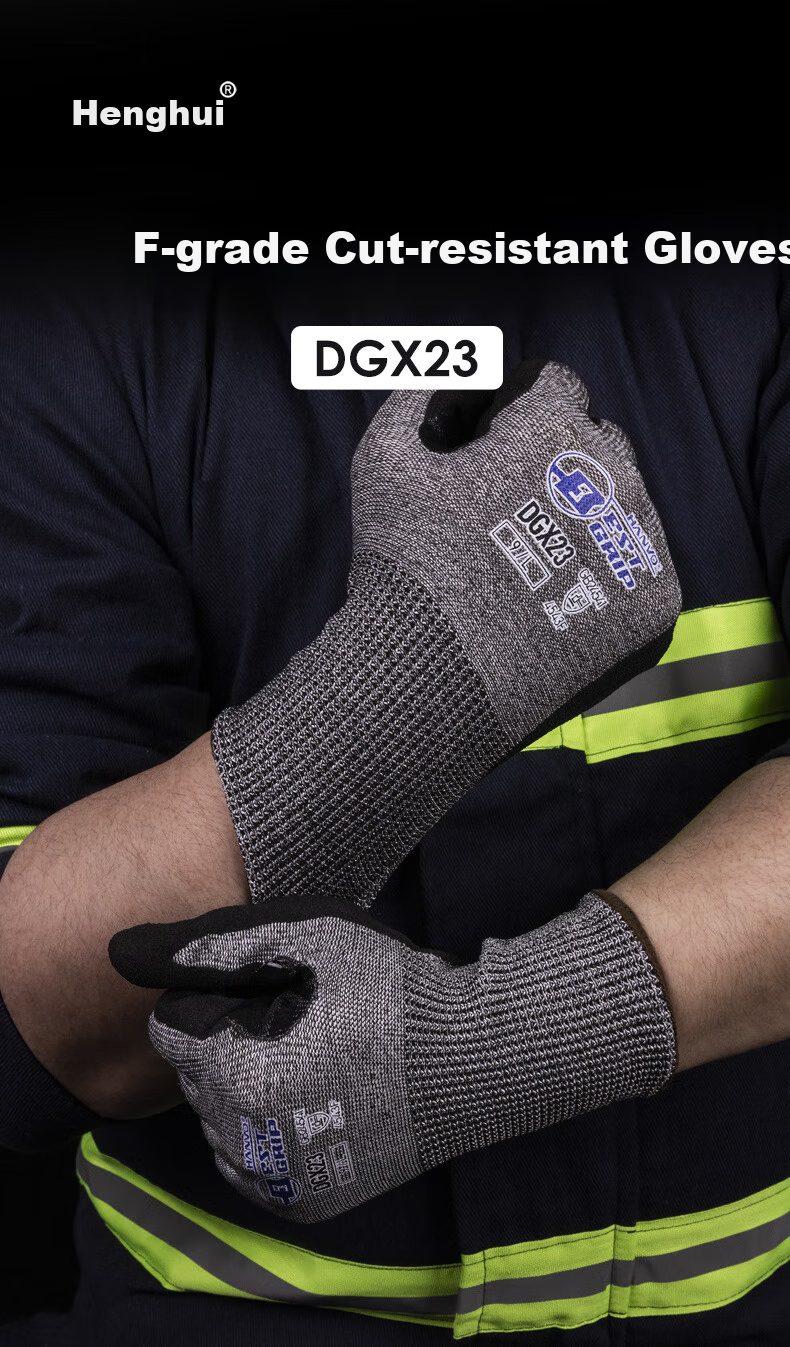 Henghui A9 Level Cut-Resistant Gloves, Tungsten Wire Thickened Anti-Cutting Non-Slip Wear-Resistant Touchscreen Compatible, Industrial Work Steel Plate Glass Protective Gear, DGX25 3