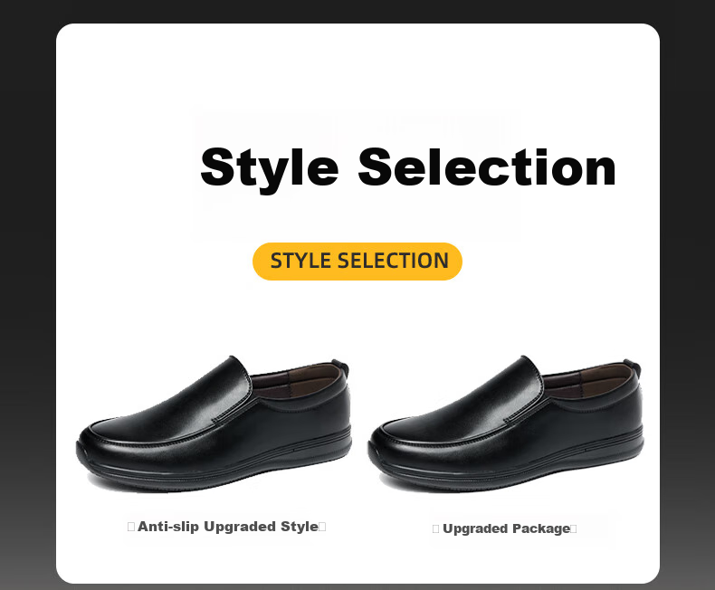 Chuwang Chef Shoes, Non-Slip Upgraded Slip-On Kitchen Work Shoes, Water-Resistant Casual Soft-Soled Leather Shoes for Men, 5222D, Size 40 12