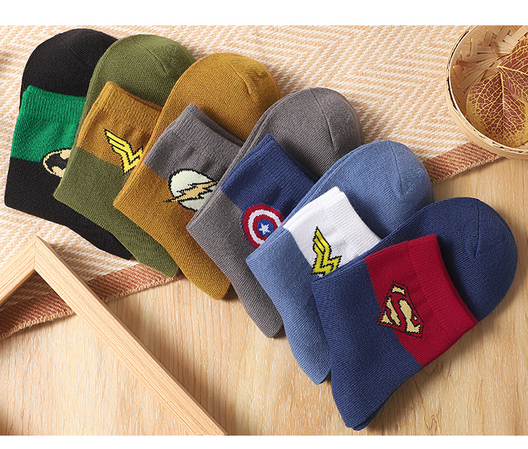 LangSha Children's Socks for Boys, Spring And Summer Cotton Socks, Comfortable Breathable Casual Sports Socks for Boys, Small to Big Kids Mid-Calf Socks 4