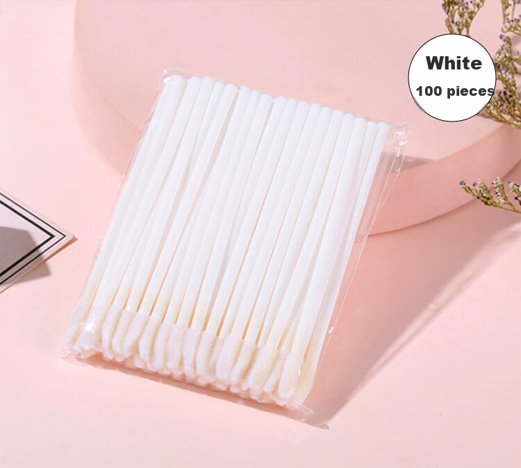 Meifuyu Disposable Lip Brush Sticks, 50 Pieces, Portable Lipstick Brush, Makeup Brush, Blending Lip Glaze, Lip Balm, Lip Mask, Cotton Swabs MF8262 16