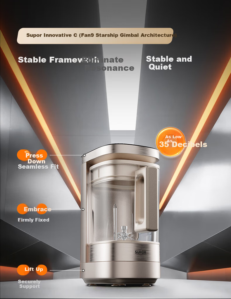 SUPOR New Model 0 Coating Small Cube Silent Blender Flagship Edition, Home Automatic Multifunctional Baby Food Processor, 1.75L Variable Frequency Quiet Juicer Soy Milk Maker SP925R 26
